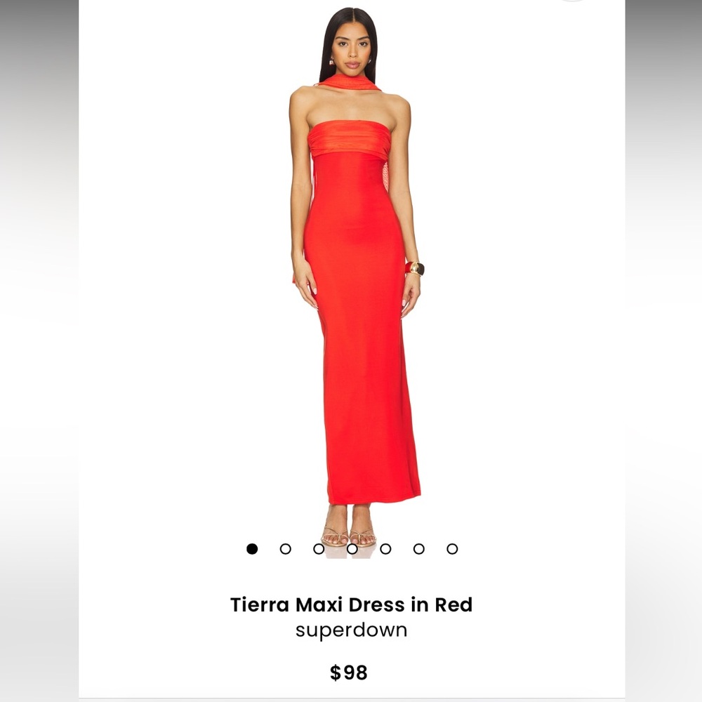 Revolve Red Strapless Dress